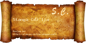 Stanga Célia névjegykártya
